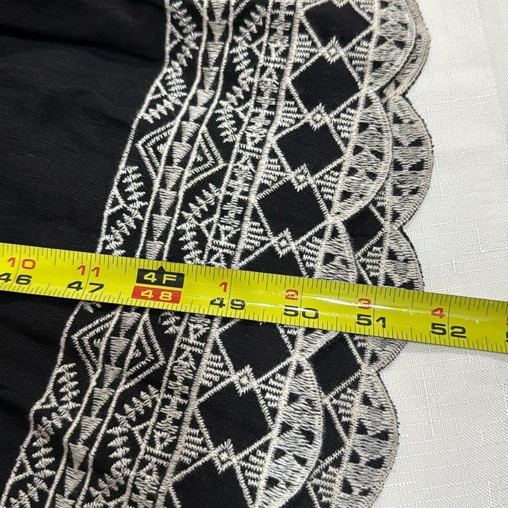 (B4) ZARA MIDI EMBROIDERY LONG SLEEVE BLACK DRESS S22 SIZES XS REF.4786/066 - Picture 5 of 16